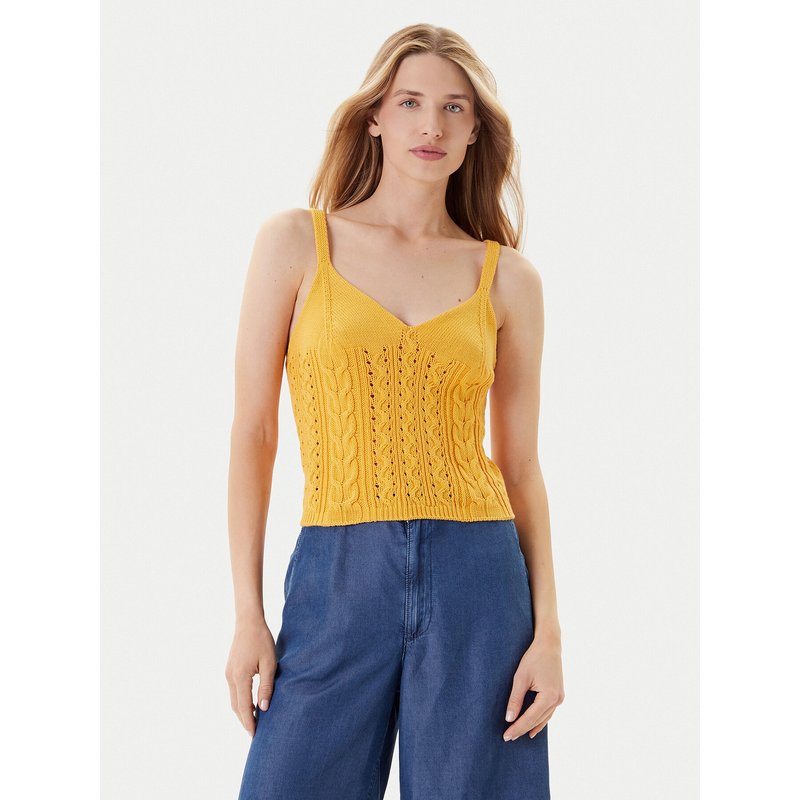 United Colors Of Benetton Top 101TDH01B Gelb Slim Fit