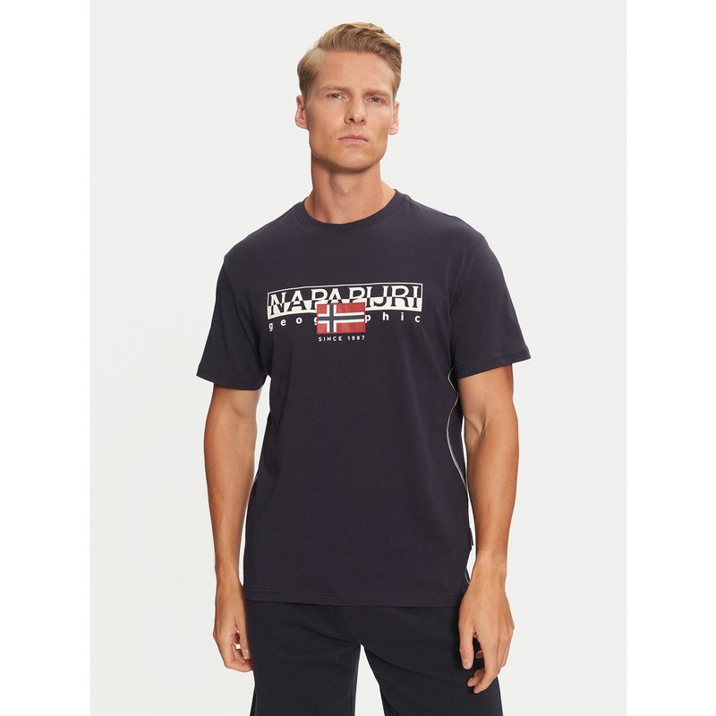 Napapijri T-Shirt S-Aylmer NP0A4HTO Dunkelblau Regular Fit