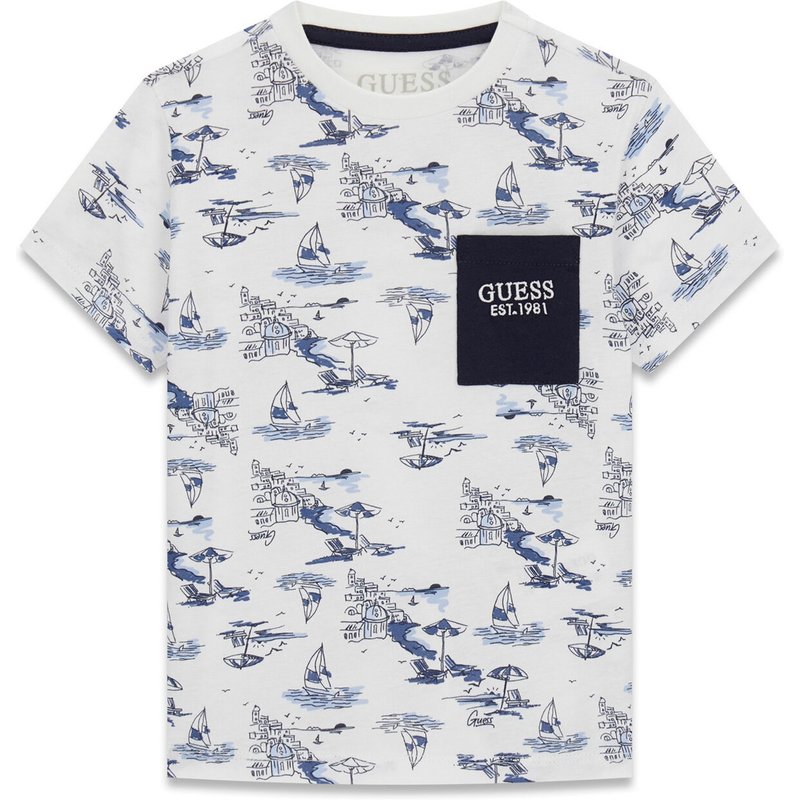 Guess T-Shirt N6GI03 K8HM4 Weiß Regular Fit