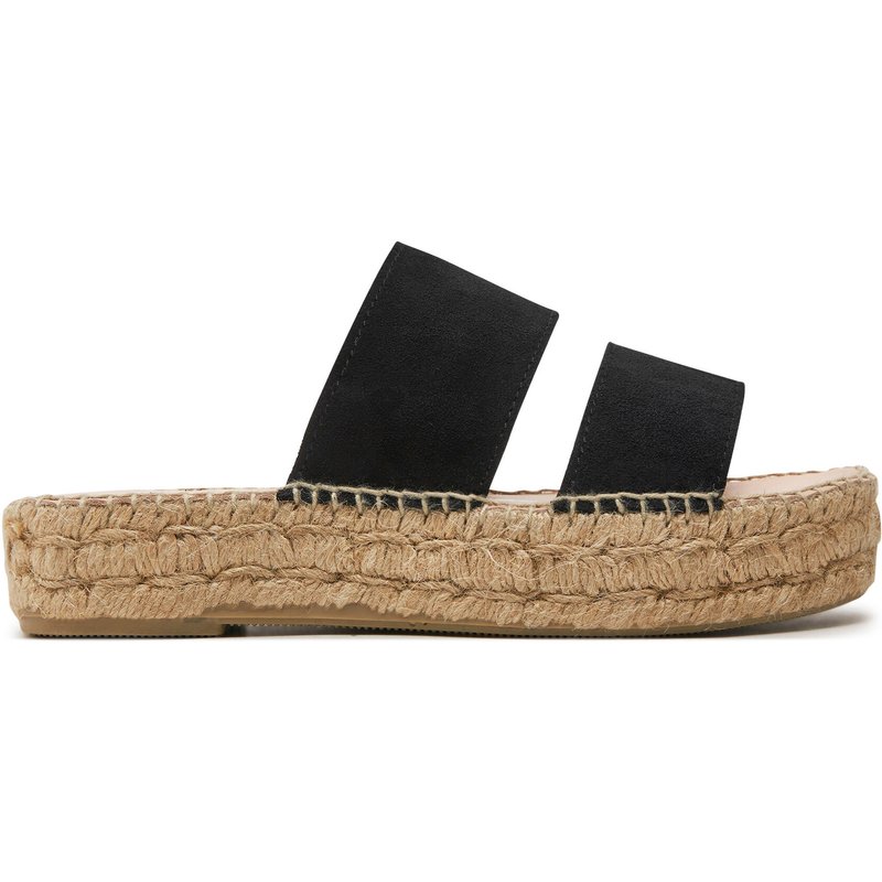 Espadrilles Manebi Hamptons Double Sole 2 Bands Sandals K 1.0 JB Schwarz