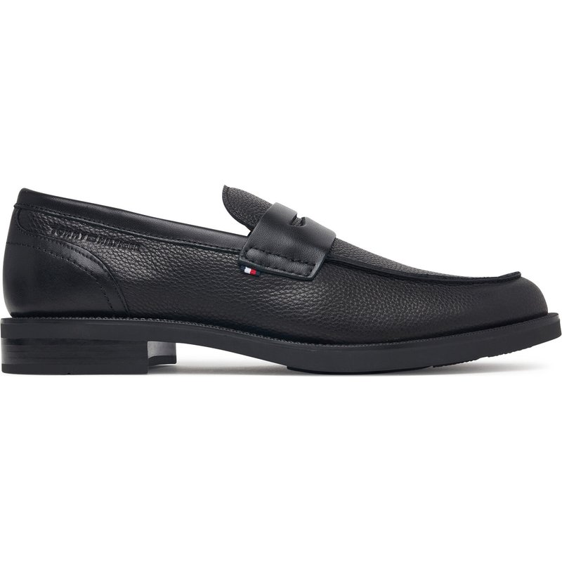 Slipper Tommy Hilfiger Lth Mix Dress Hilfiger Loafer FM0FM06087 Schwarz