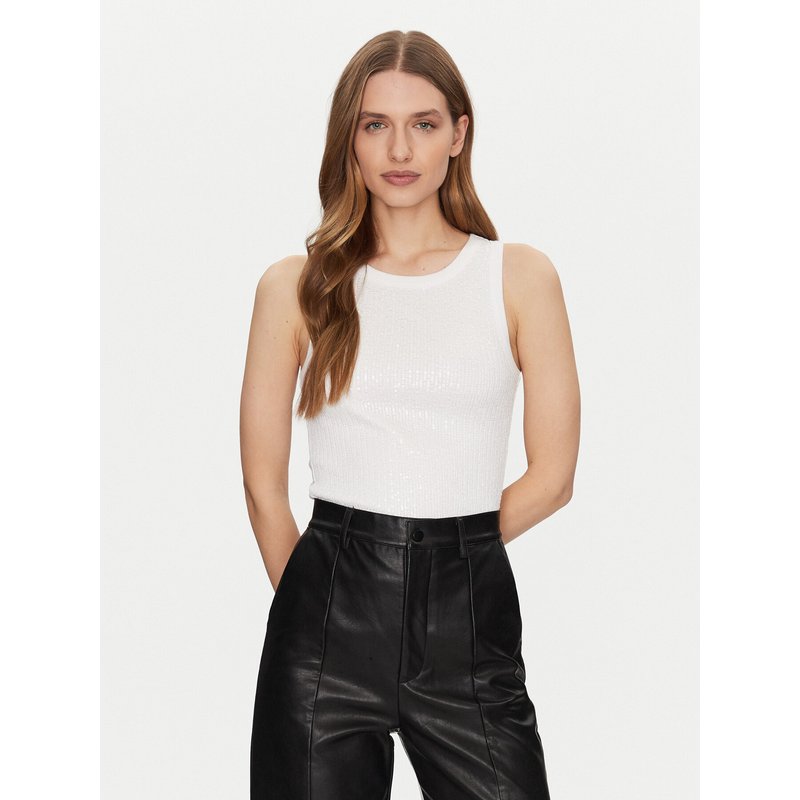 Guess Top W5GP06 KCS10 Weiß Regular Fit