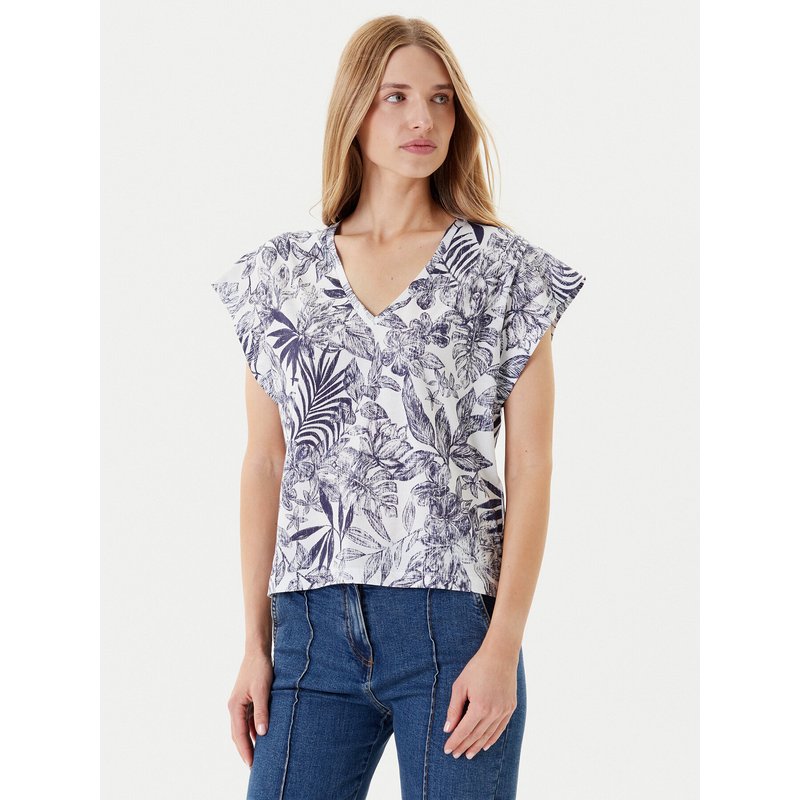United Colors Of Benetton T-Shirt 3SEBD10AE Blau Relaxed Fit