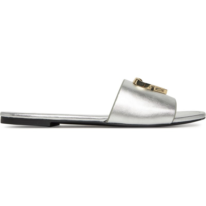 Pantoletten LOVE MOSCHINO JA28161G0MIF090B Silberfarben