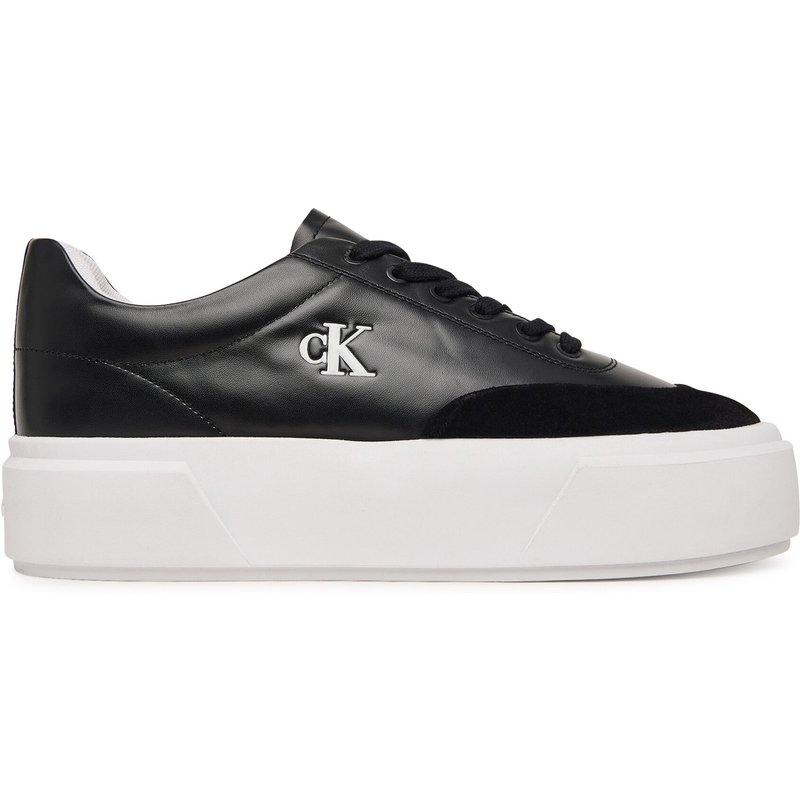 Sneakers Calvin Klein Flatform Lace Up Tcap Lth-Su HW0HW03438 Schwarz