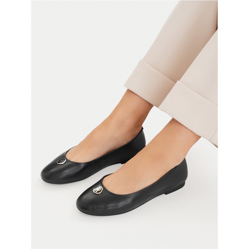 Ballerinas Tommy Hilfiger Th Plate FW0FW09374 Schwarz