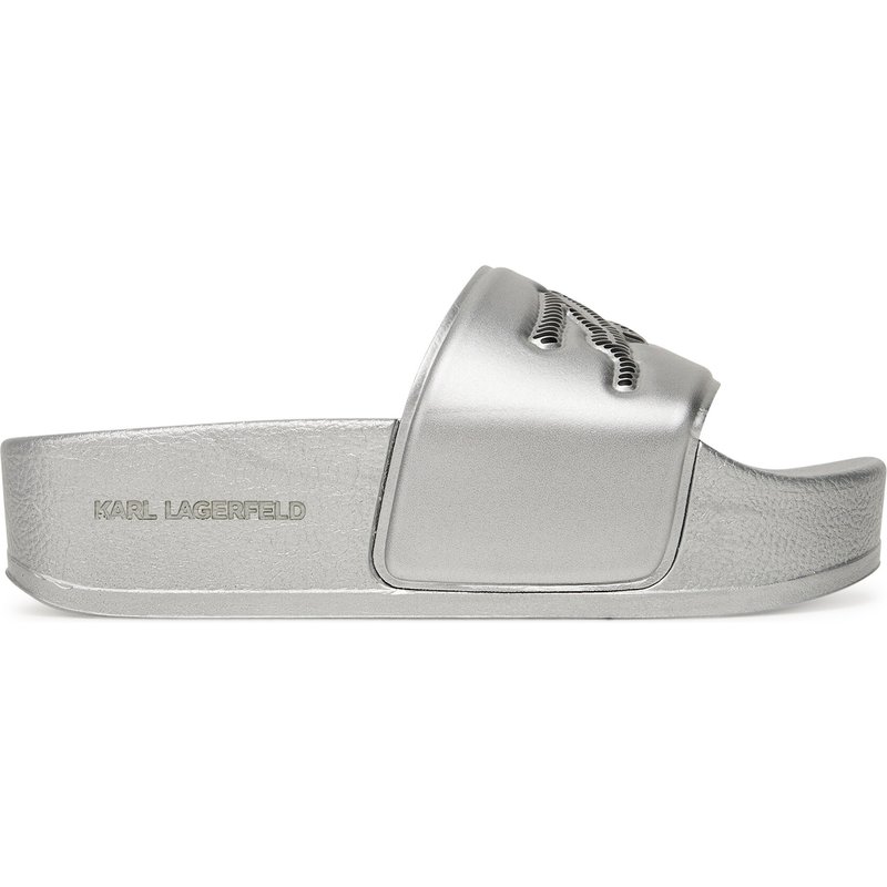 Pantoletten KARL LAGERFELD Kondo Maxi KL80872 Silberfarben