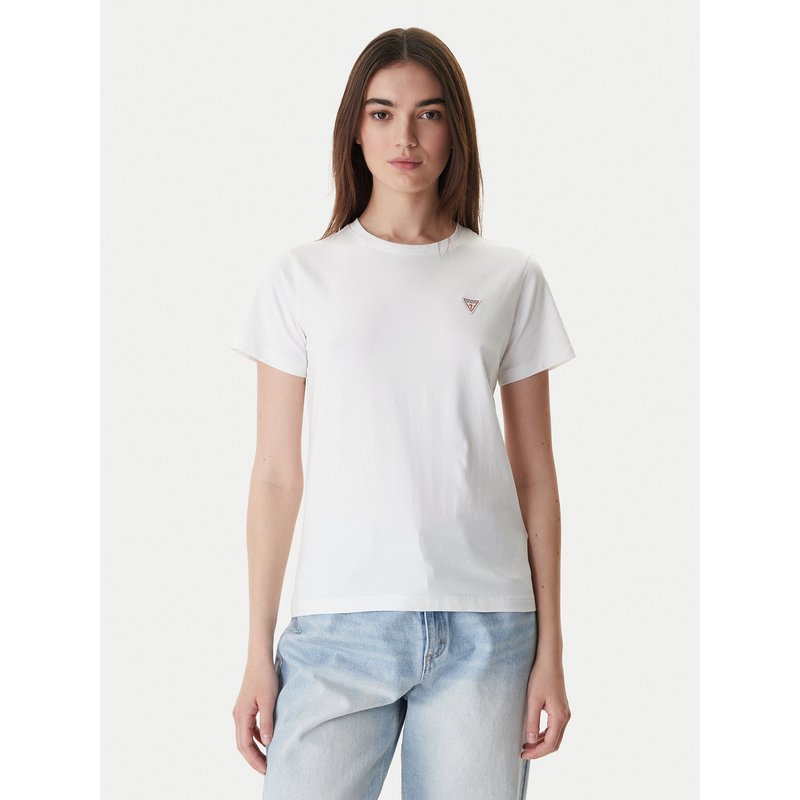 Guess Jeans T-Shirt W4YI10 J1314 Weiß Regular Fit