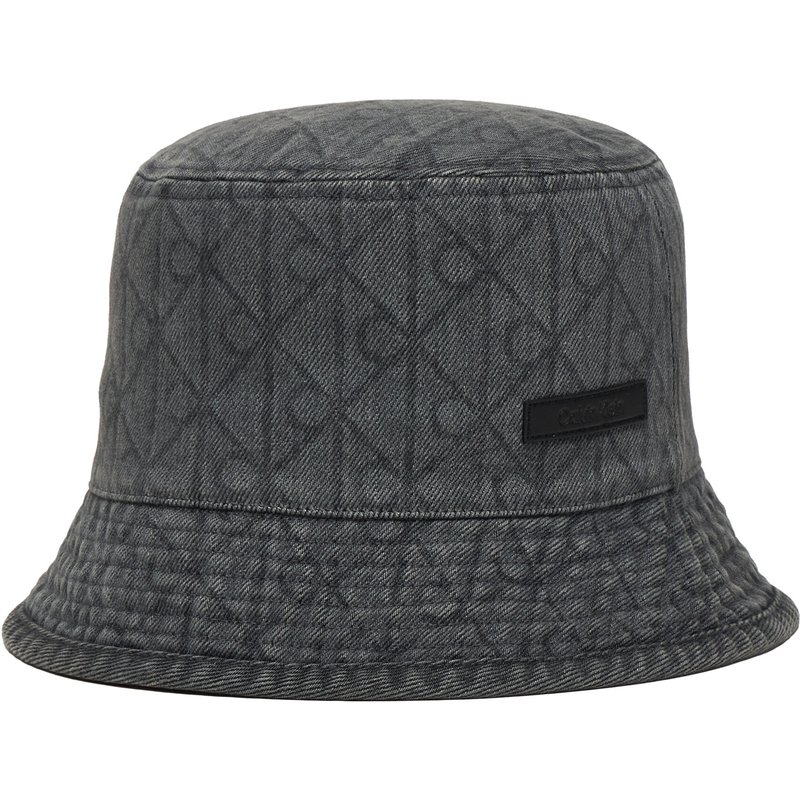 Hut Calvin Klein Denim Emblem Burnout Bucket LV04F5043G Grau