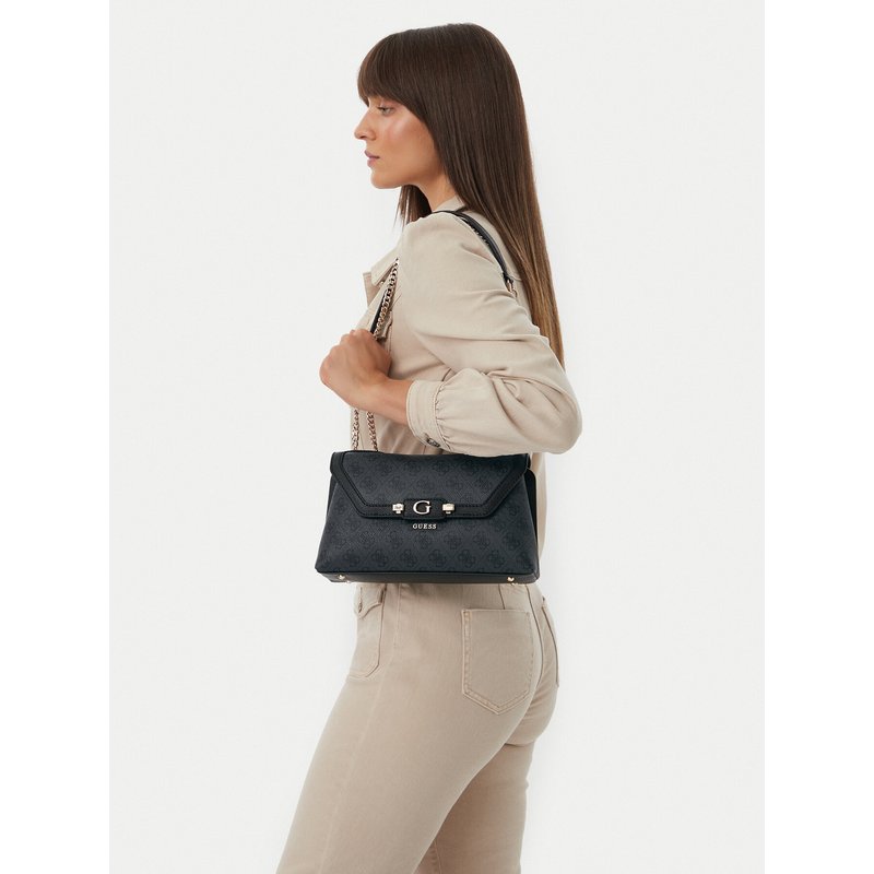 Handtasche Guess Lindsey HWSG97 49210 Schwarz