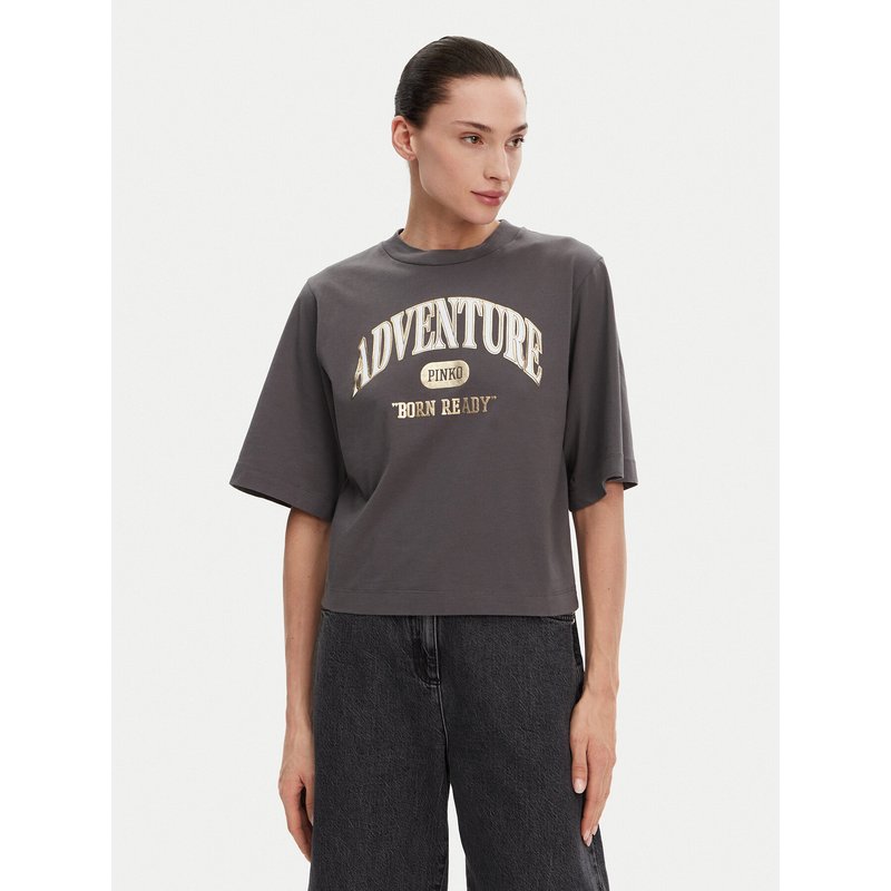 PINKO T-Shirt Niamey 104604 A2CS Grau Regular Fit