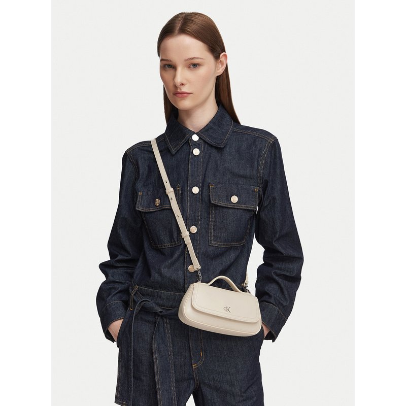 Handtasche Calvin Klein LV04F3679G Creme