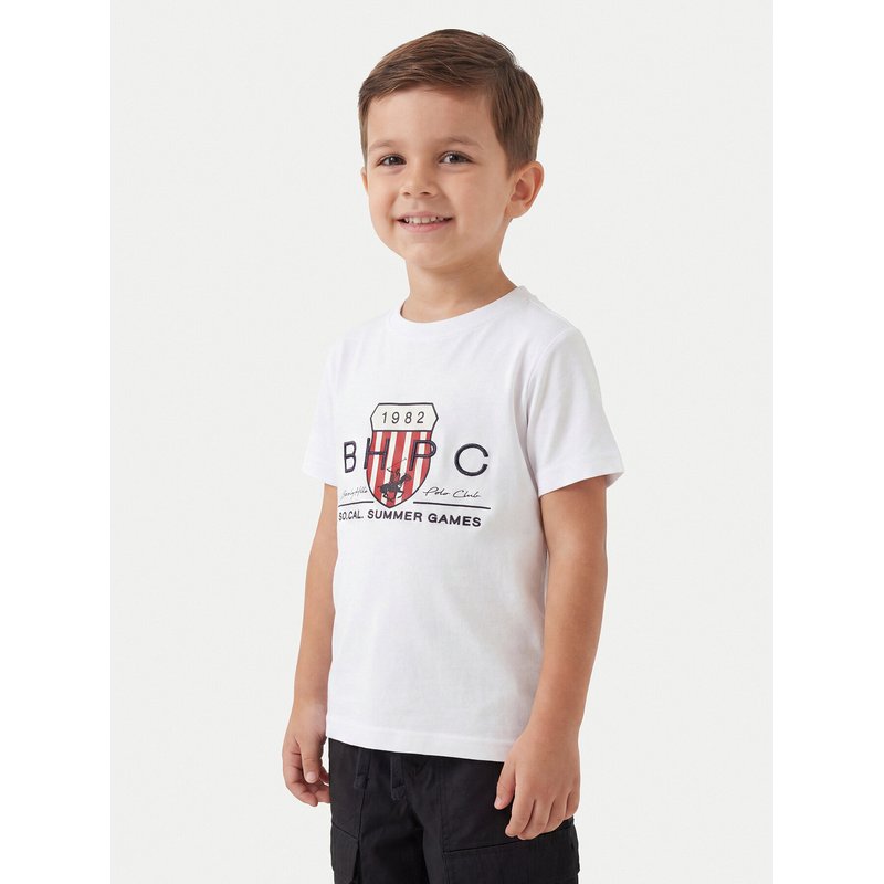 Beverly Hills Polo Club T-Shirt P-SS26B-TS414011 Weiß Regular Fit