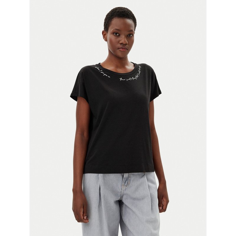 Liu Jo Sport T-Shirt TA5268 JS005 Schwarz Regular Fit