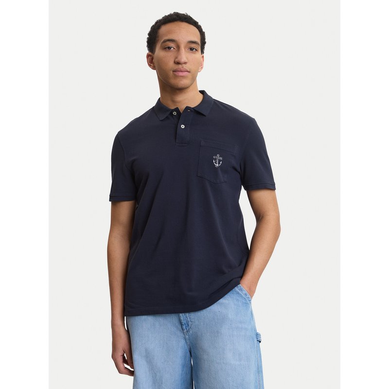 Guess Poloshirt M6GP48 K3476 Dunkelblau Regular Fit