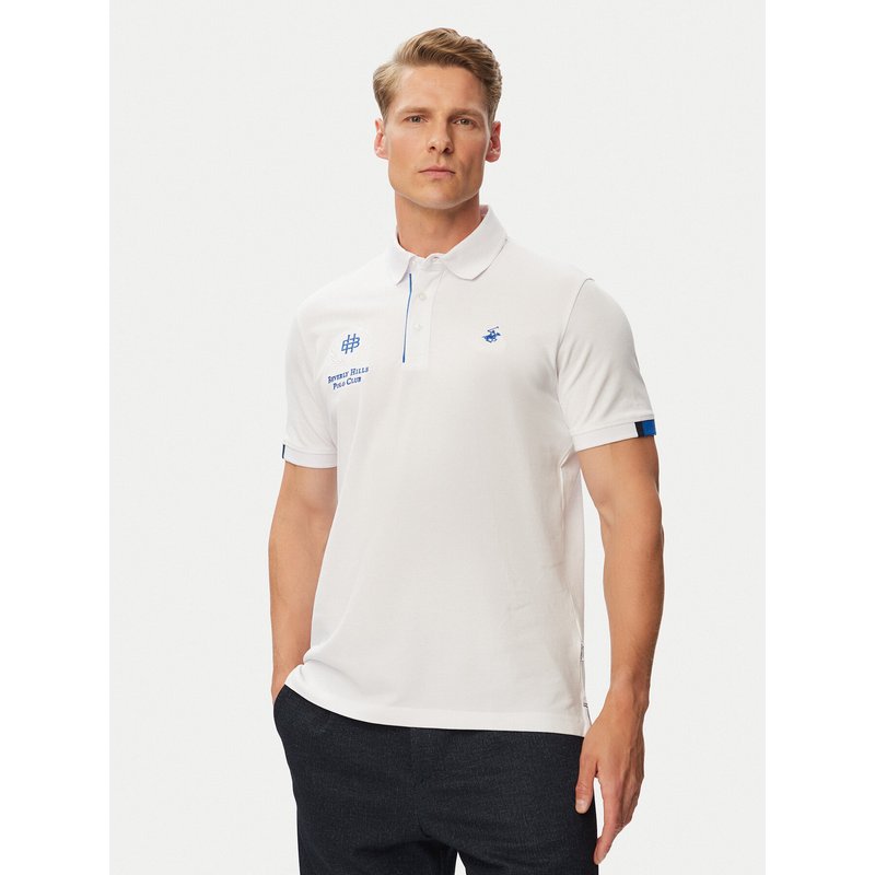 Beverly Hills Polo Club Poloshirt P-SS26M-P2770 Weiß Regular Fit