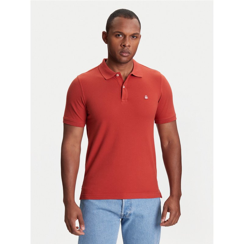 United Colors Of Benetton Poloshirt 3WG9U301Z Rot Slim Fit
