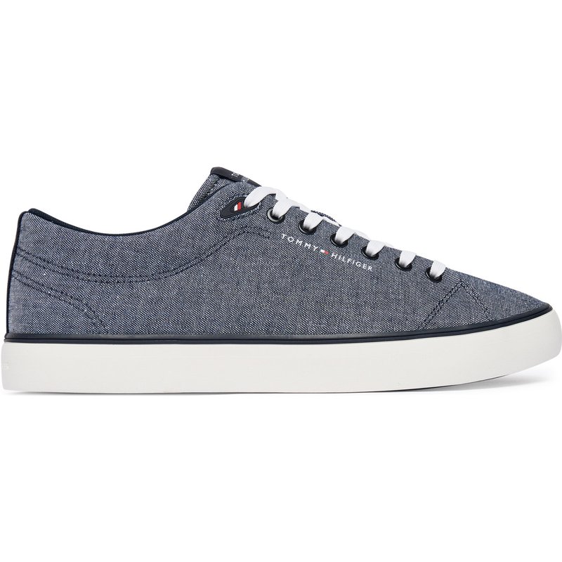 Sneakers aus Stoff Tommy Hilfiger Th Hi Vulc Core Low Chambray FM0FM05818 Blau