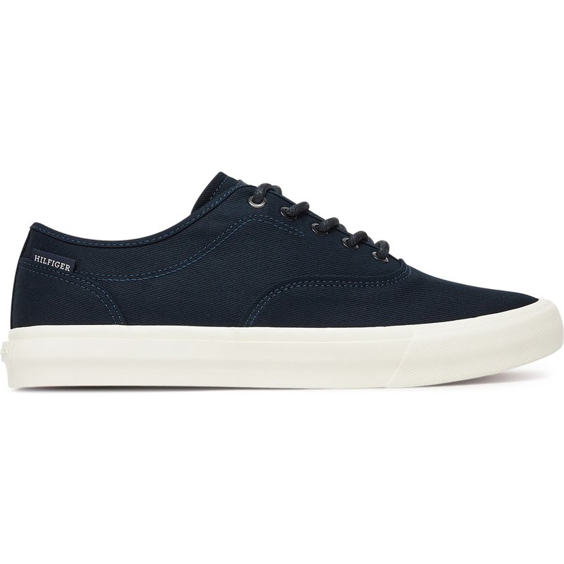 Sneakers aus Stoff Tommy Hilfiger Hi Vulc Low Oxford Twill FM0FM05400 Dunkelblau