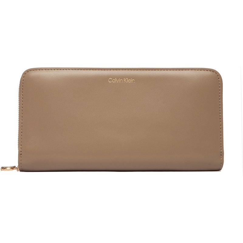 Geldbörse Calvin Klein Ck Large Zip Around LV04F1093G Beige