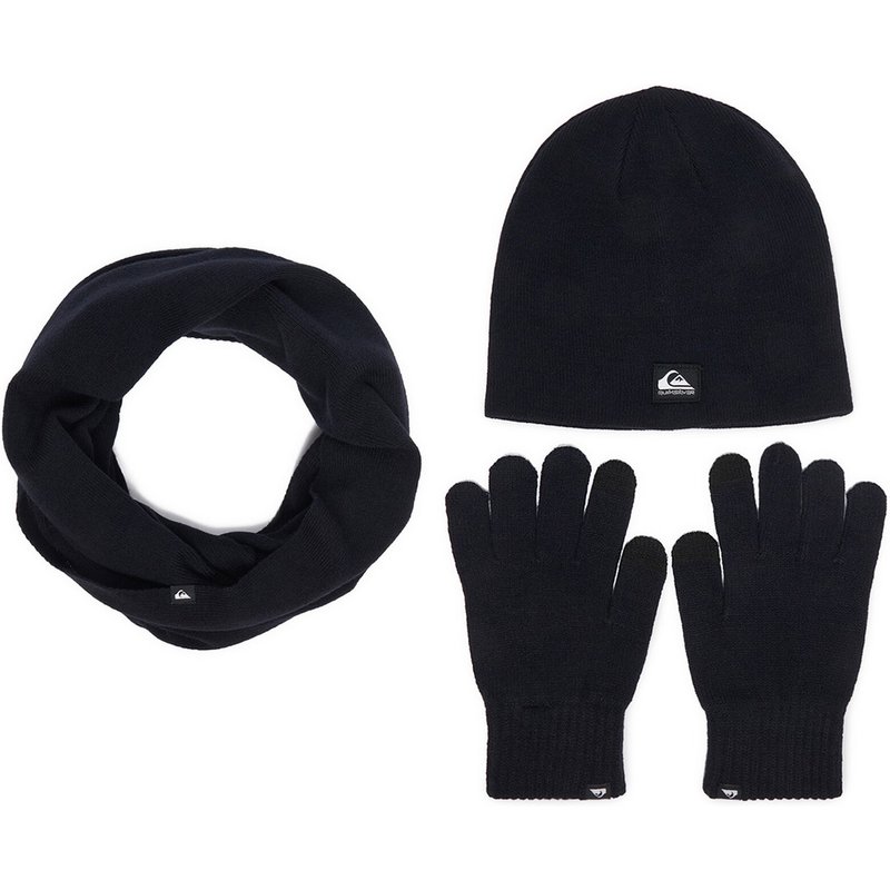 Set Mütze, Loop-Schal und Handschuhe Quiksilver CWBEO-QS-SM346-002-AW26 Dunkelblau