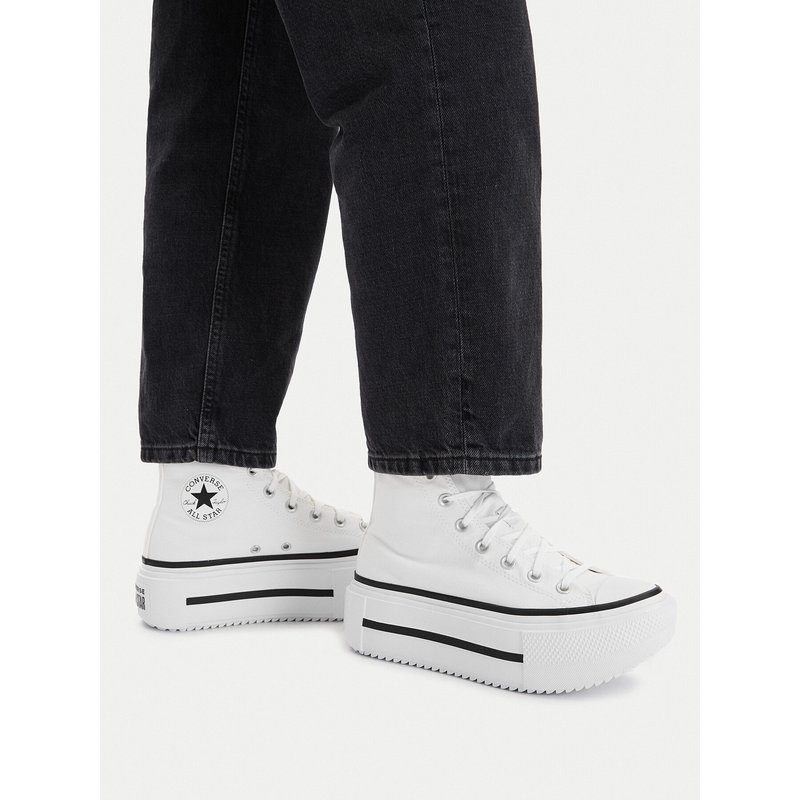 Sneakers aus Stoff Converse Chuck Taylor All Star Lift Double Stack A12976C Weiß