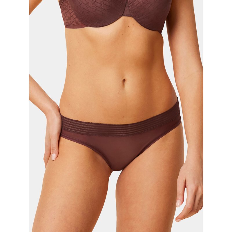 Triumph Klassischer Damenslip Tempting Sheer Highleg Tai 10215956 Braun