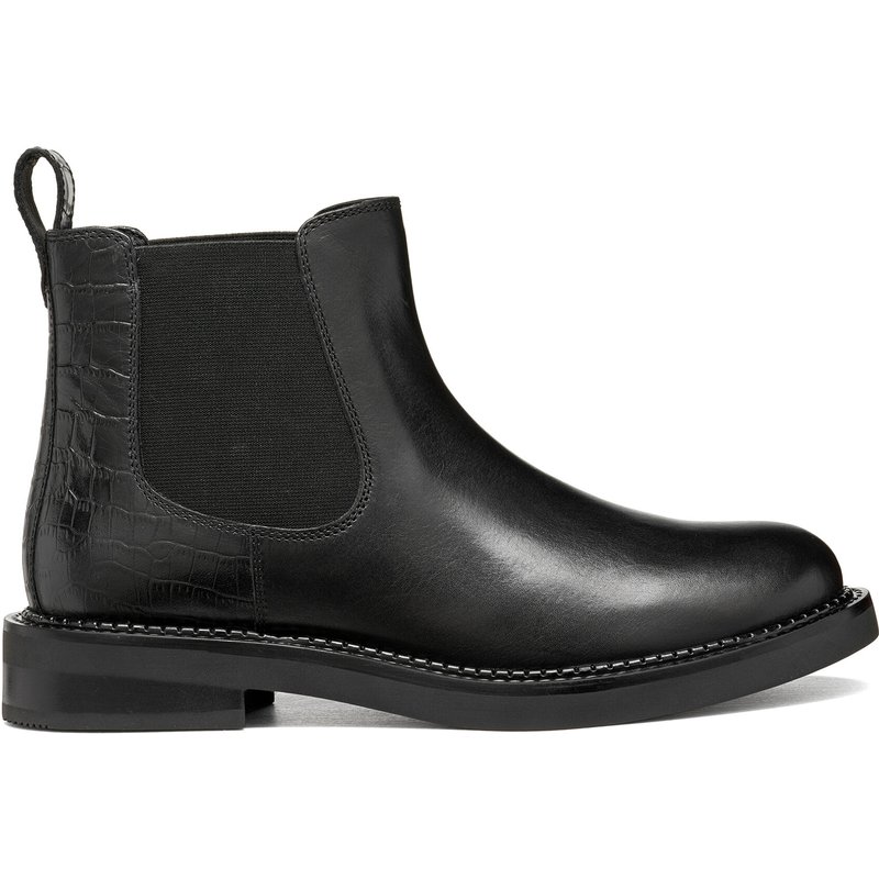 Klassische Stiefeletten Geox D Serilda D66WYA 4340 C9999 Schwarz