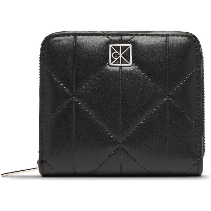 Geldbörse Calvin Klein Quilted Square Zip Around LV04F1121G Schwarz