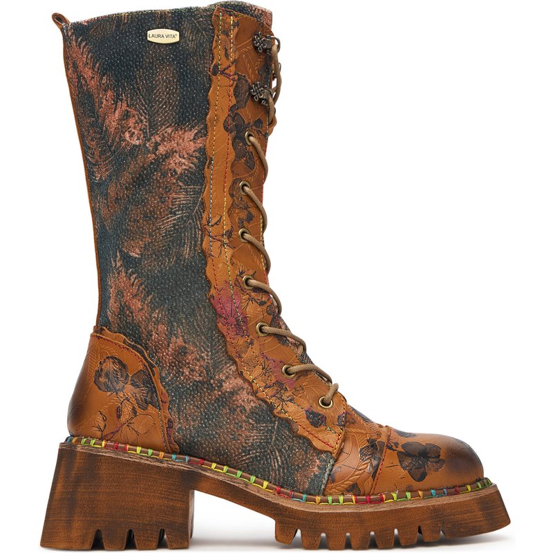 Schnürstiefeletten Laura Vita Oyao 02 Braun