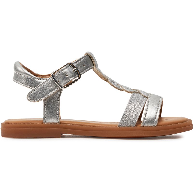 Sandalen Geox J Sandal Karly Girl J4535H 0NFQD C1007 M Silberfarben