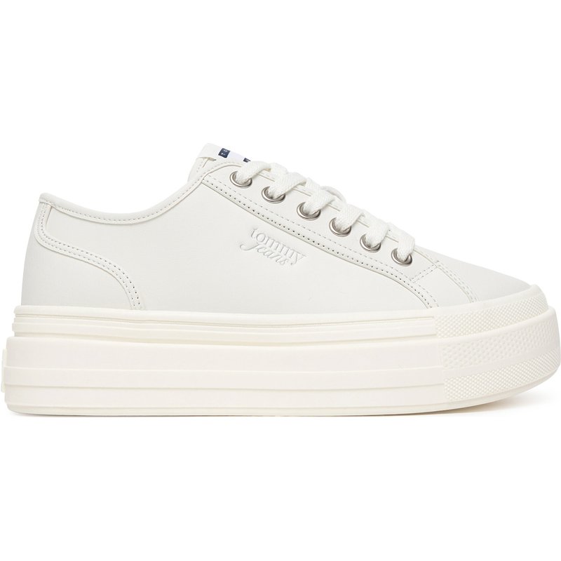 Sneakers Tommy Jeans Tjw Flatform Sneaker Ltr EN0EN02964 Écru