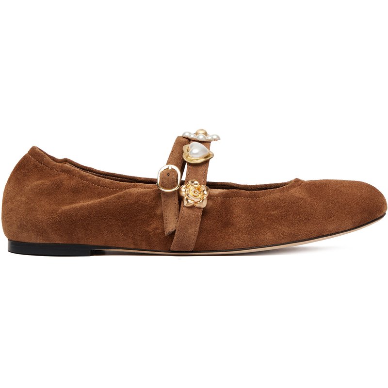 Ballerinas Stuart Weitzman Socharming Mary Jane SN125 Braun