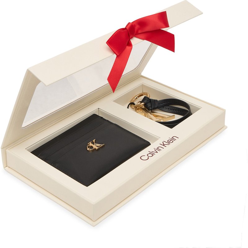 Geschenkset Calvin Klein Ck Cardcase + Ck Key Fob LV04F0000G Schwarz