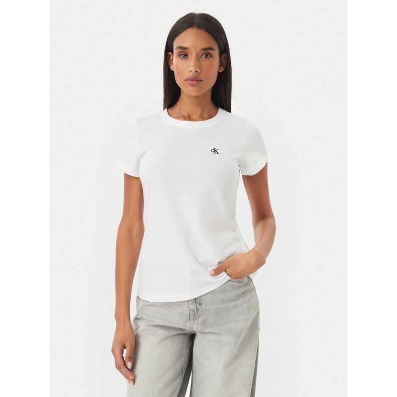 Calvin Klein Jeans T-Shirt J20J212883 Weiß Slim Fit