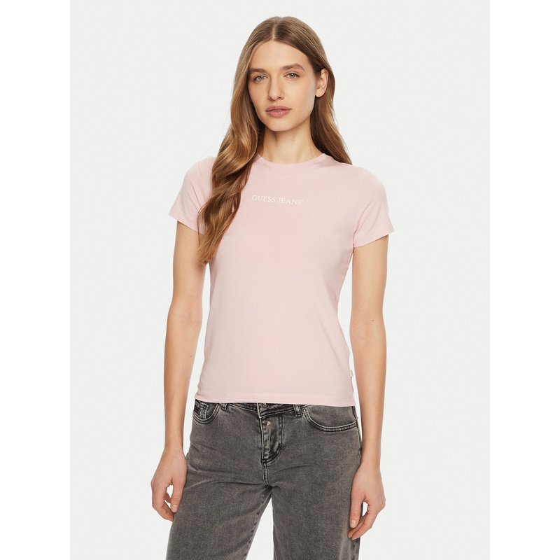 Guess Jeans T-Shirt W4YI01 J1314 Rosa Regular Fit