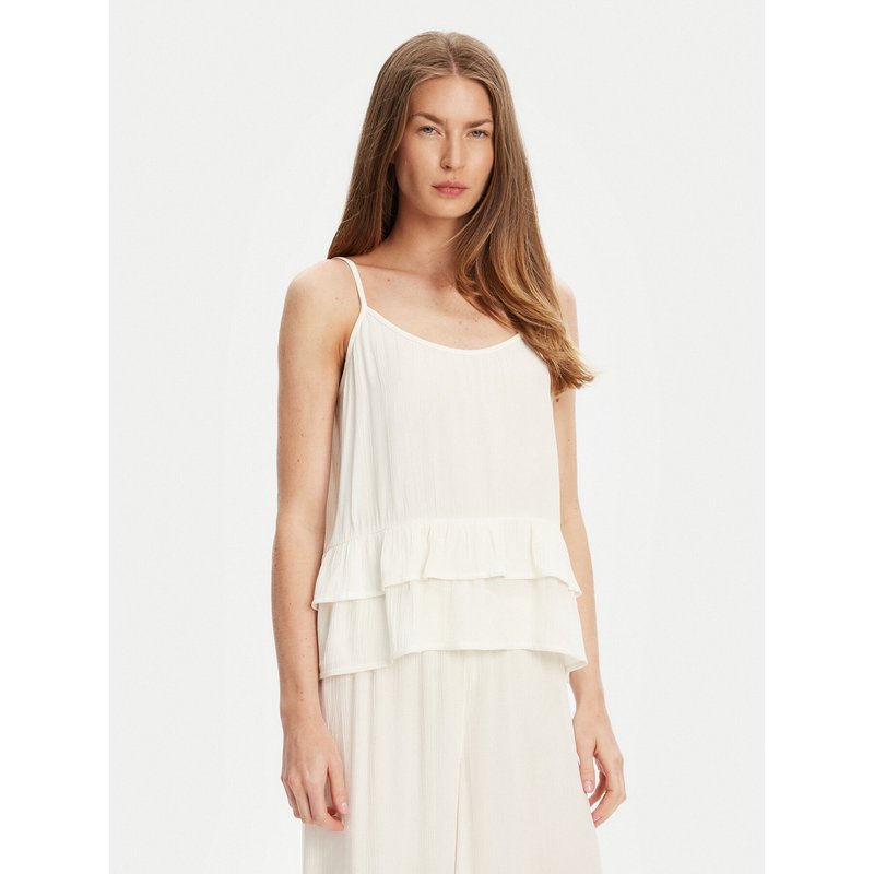 United Colors Of Benetton Top 4VW95H00B Écru Relaxed Fit
