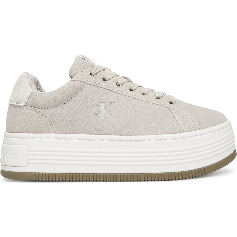 Sneakers Calvin Klein Jeans Bold Flatf Low Lace Mg Sd YW0YW01839 Grau