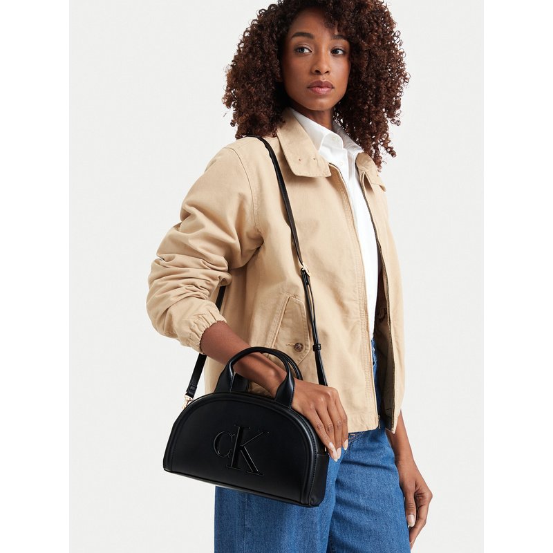 Handtasche Calvin Klein Bold Ck Dome Crossbody LV04F3895G Schwarz