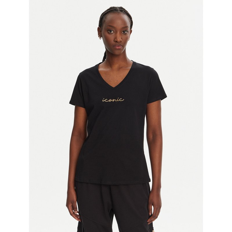 Liu Jo Sport T-Shirt TA5179 J6040 Schwarz Regular Fit