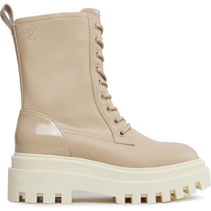 Schnürstiefeletten Calvin Klein Jeans Chunky Laceup Lth Mg Sat YW0YW01285 Beige