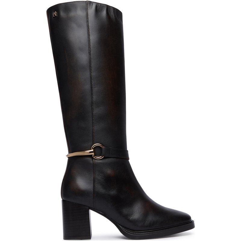 Stiefel Tommy Hilfiger Th Stud Heel Riding Knee Boot FW0FW09551 Dunkelbraun