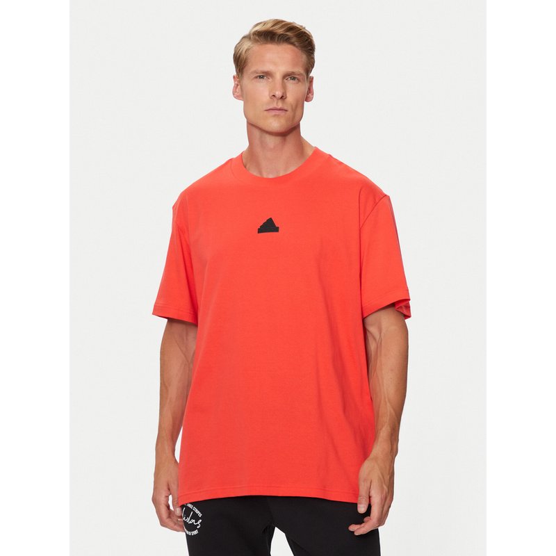 adidas T-Shirt Brand Love IW3540 Orange Loose Fit