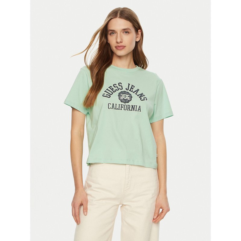 Guess Jeans T-Shirt W5RI43 K8HM0 Grün Regular Fit