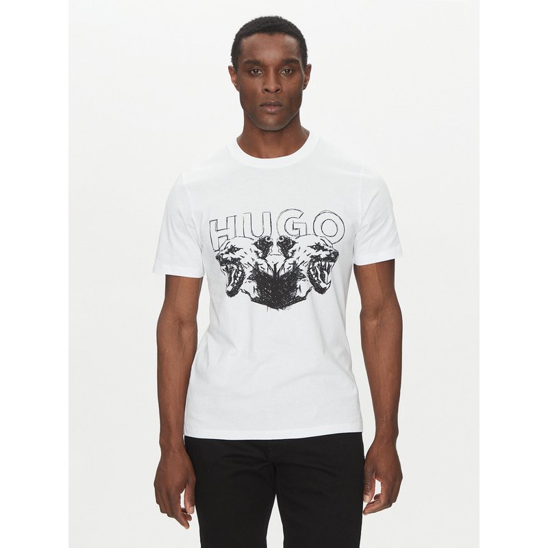 HUGO T-Shirt Durro 50538257 Weiß Regular Fit