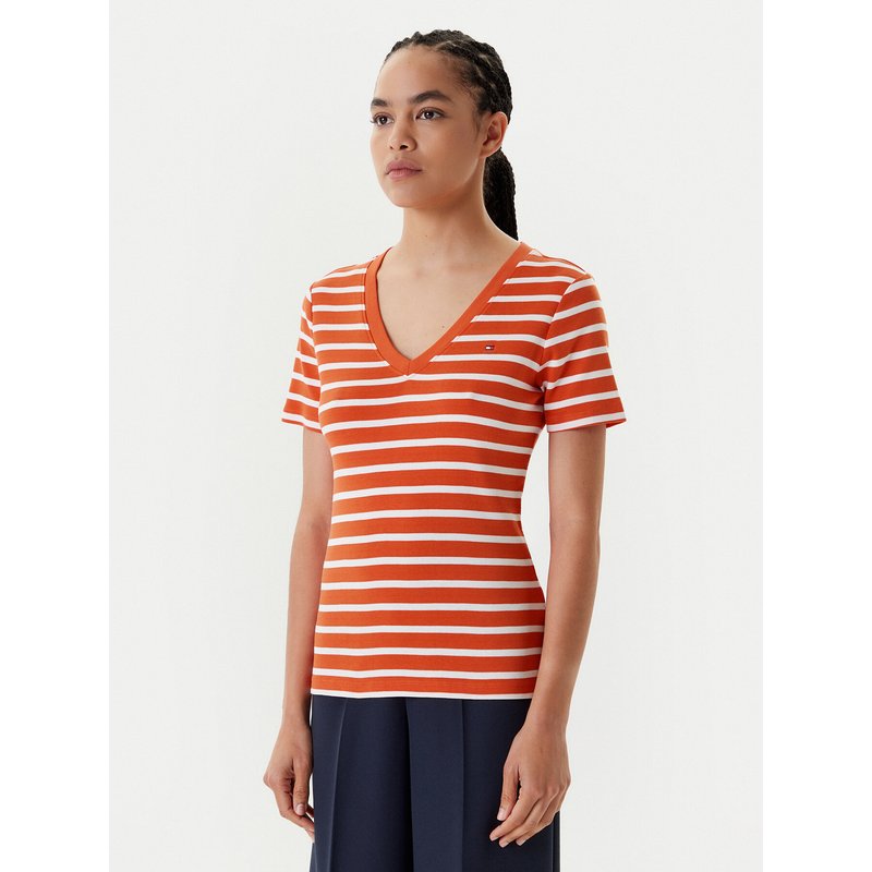 Tommy Hilfiger T-Shirt New Cody WW0WW40584 Orange Slim Fit