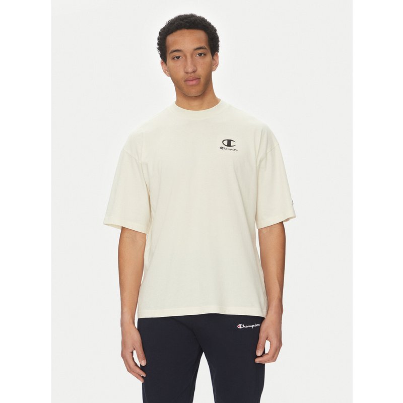 Champion T-Shirt 221257 Écru Regular Fit