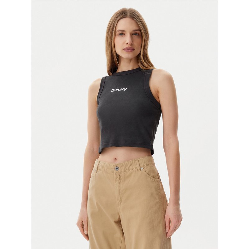 Roxy Top ERJKT04261 Grau Slim Fit