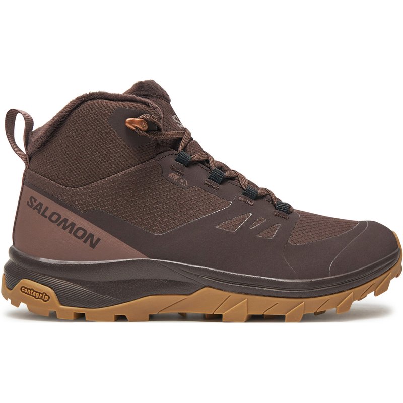 Trekkingschuhe Salomon Outsnap Climasalomon™ Waterproof L47685100 Braun
