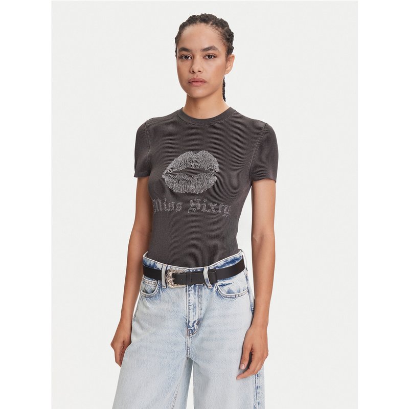 Miss Sixty T-Shirt 6S1RJ23100 Grau Slim Fit